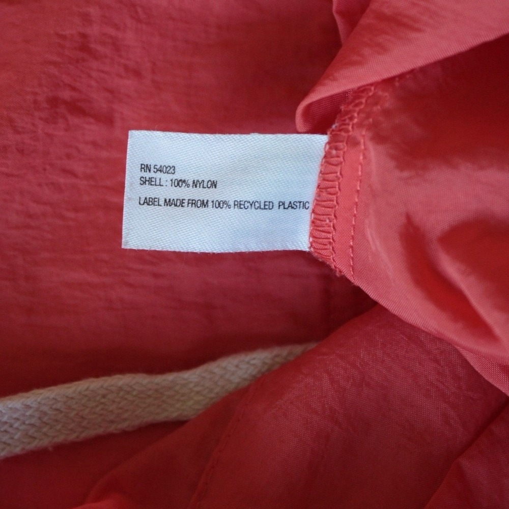 Gap Y2K Vibrant Orange Utility Hooded Windbreaker Jacket Small Lightweight Nylon - Picture 7 of 8